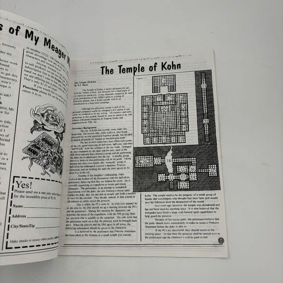 Planchette Number 1 March 1995 by Hell's Peak Publishing RARE Piece of Gaming - Picture 4 of 10